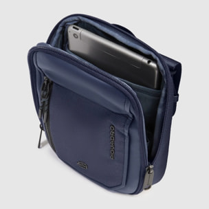 Piquadro Borsello porta iPad®mini in tessuto riciclato e pelle con tasca per CONNEQU 4.0