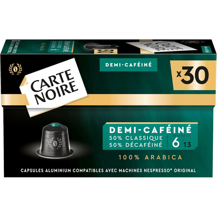 Espresso demi-cafeiné n°6 x30 - Capsules compatibles Nespresso en aluminium