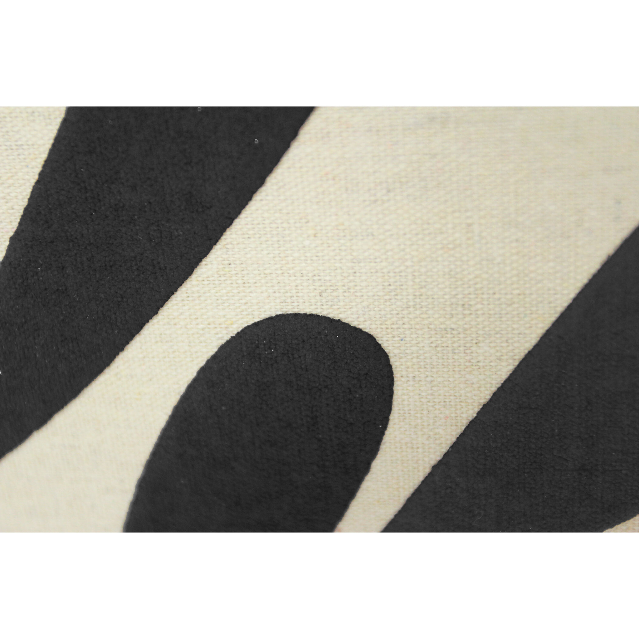 Cuadro Linen lino impresión 3D abstracto beige-negro 72x52x4 cm