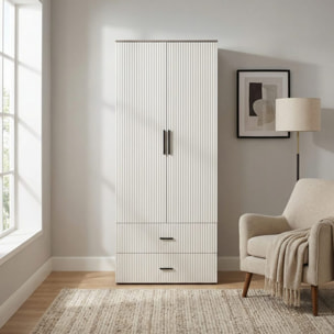 Armadio cannettato 2 ante avorio