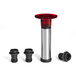 Aero - Bomba de vacío para vino con 3 tapas