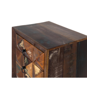 Mesitas de Noche de Madera Reciclada 50 Cm Estilo Industrial Moderno