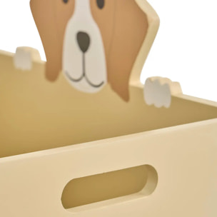 Coffre de rangement enfant Scott beige 48x42cm