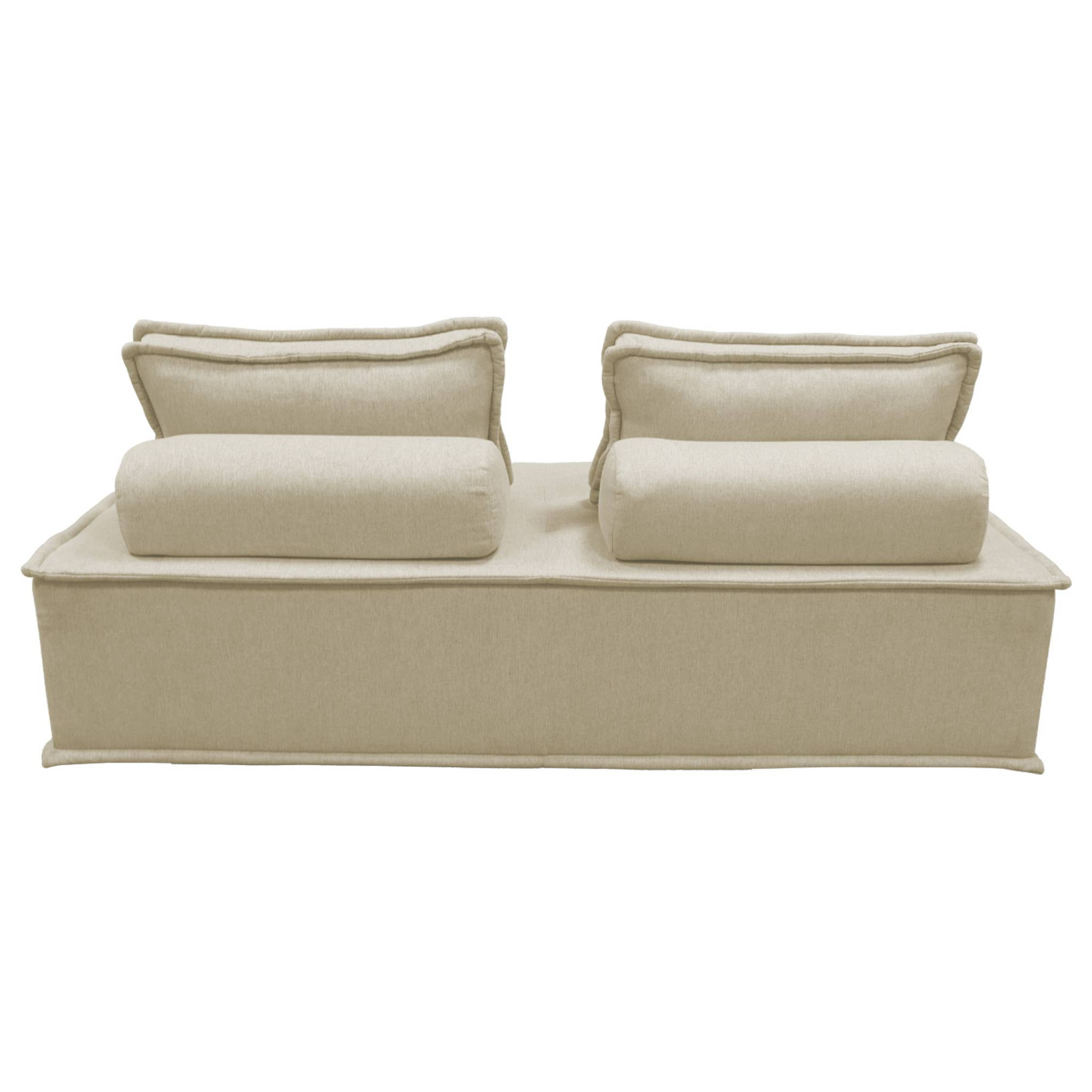 Ensemble chauffeuses DAO pour canapé modulable en tissu capitonné 4 places beige
