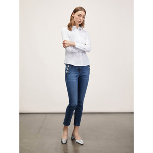 Motivi - Jeans skinny con motivo bottoni - Blu