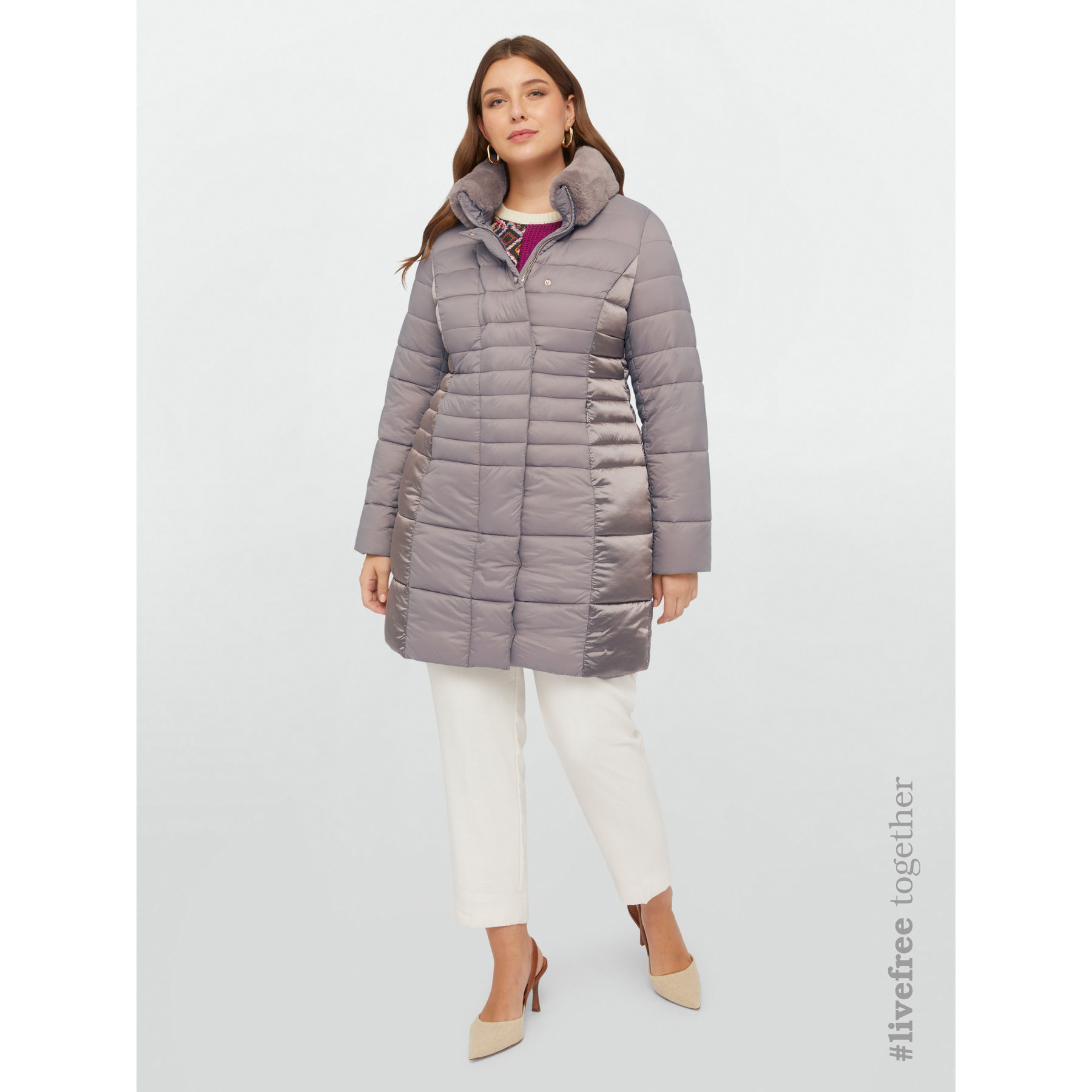 Fiorella Rubino - Plumífero con interior de Sorona® Aura - Beige