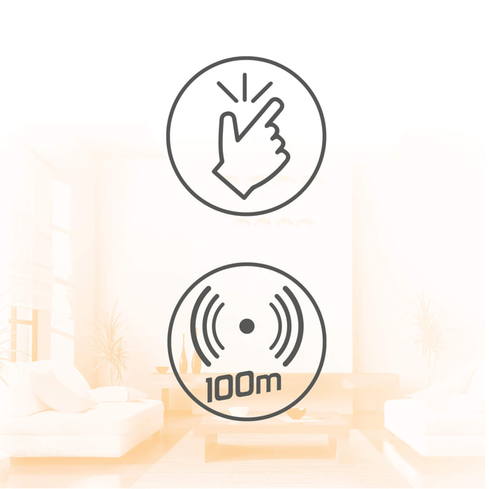 CARILLO PLUG FLASH EXTEL - Sonnette sans fil 100m enfichable + bouton supplémentaire OFFERT