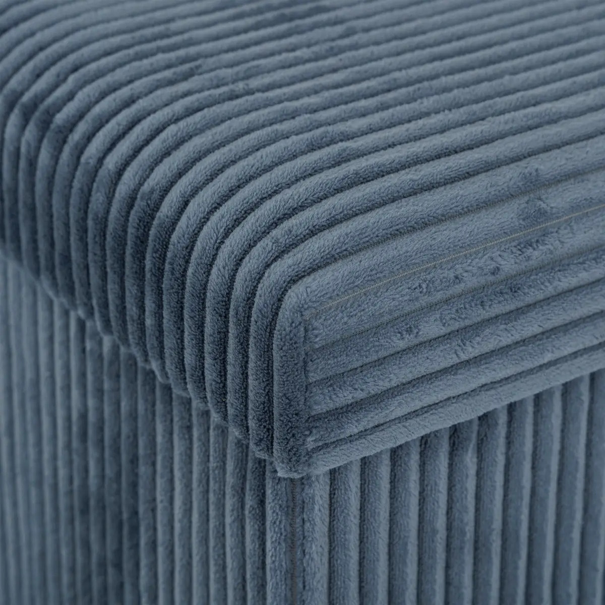 Pouf pliant Arum bleu encre 76x38cm