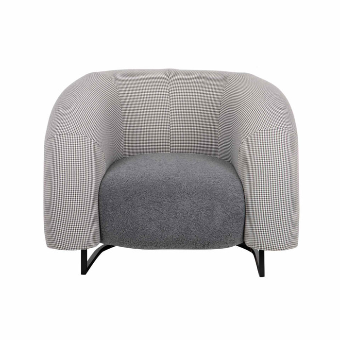 Sillon Tela Gris Hanko 89x85x74 Cm