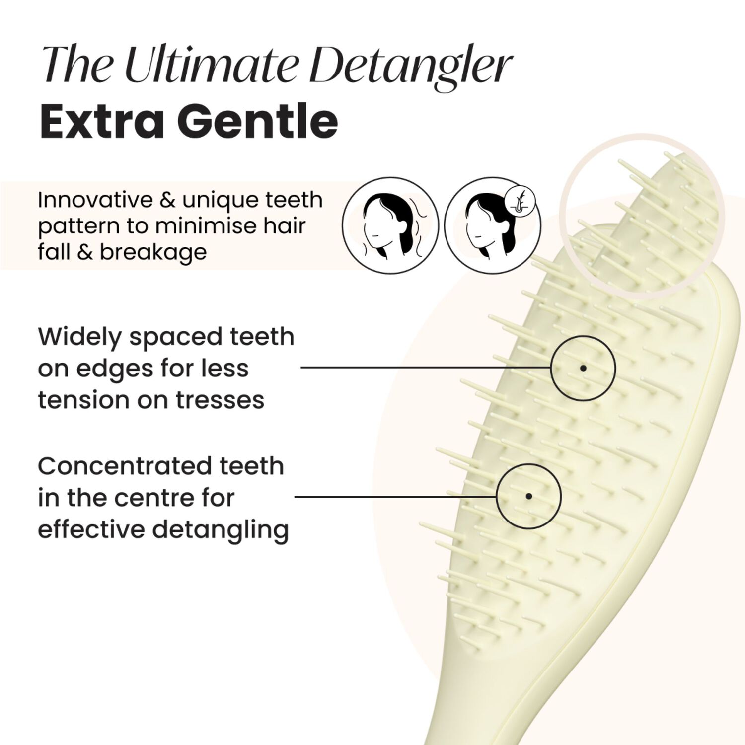 The Ultimate Detangler Extra Gentle - Brosse à Cheveux Chamomile Yellow
