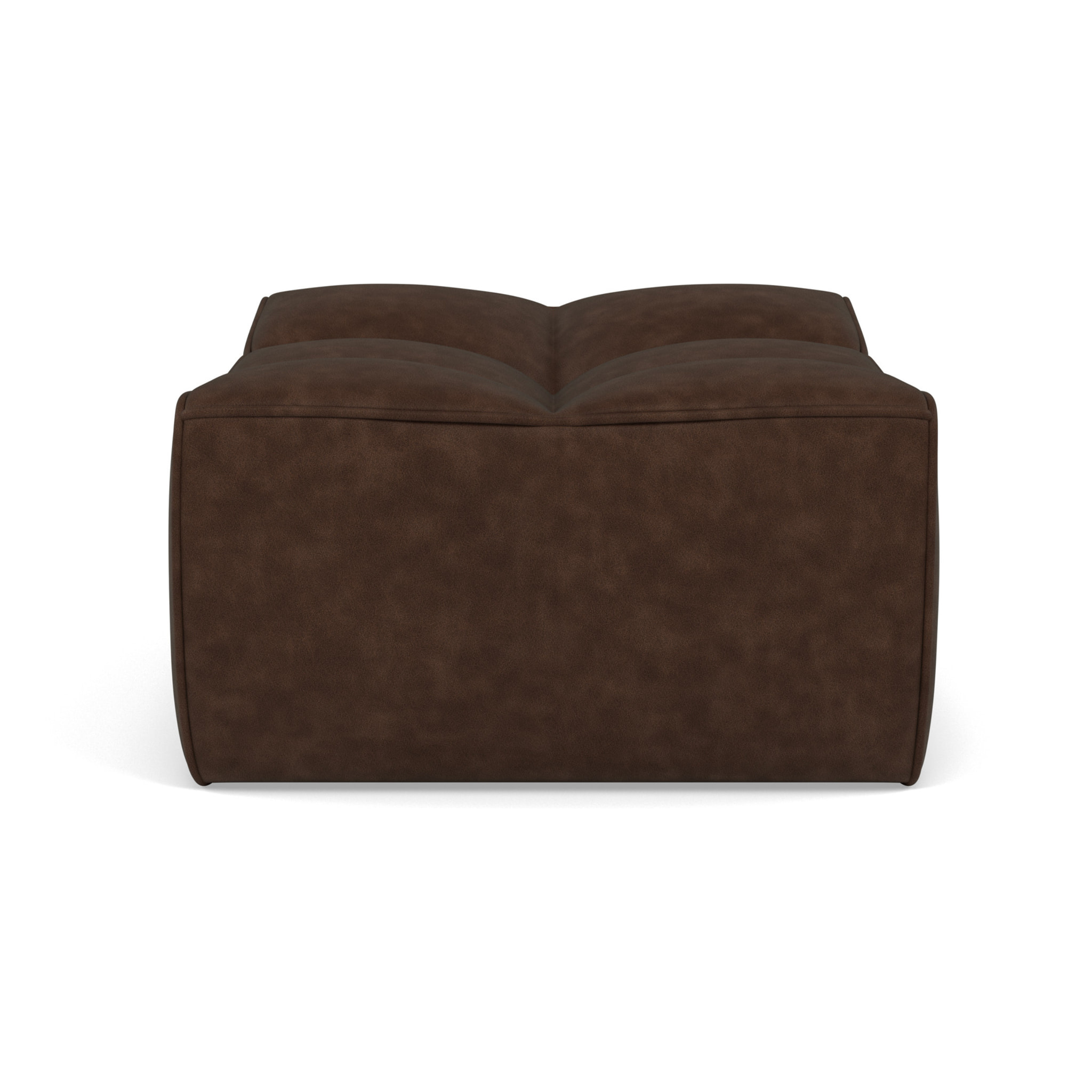 Alya - pouf en simili - Marron