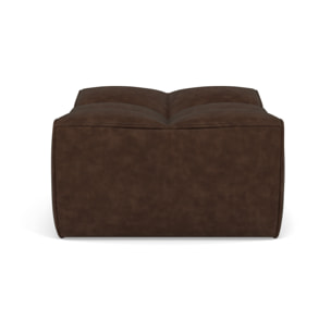 Alya - pouf en simili - Marron