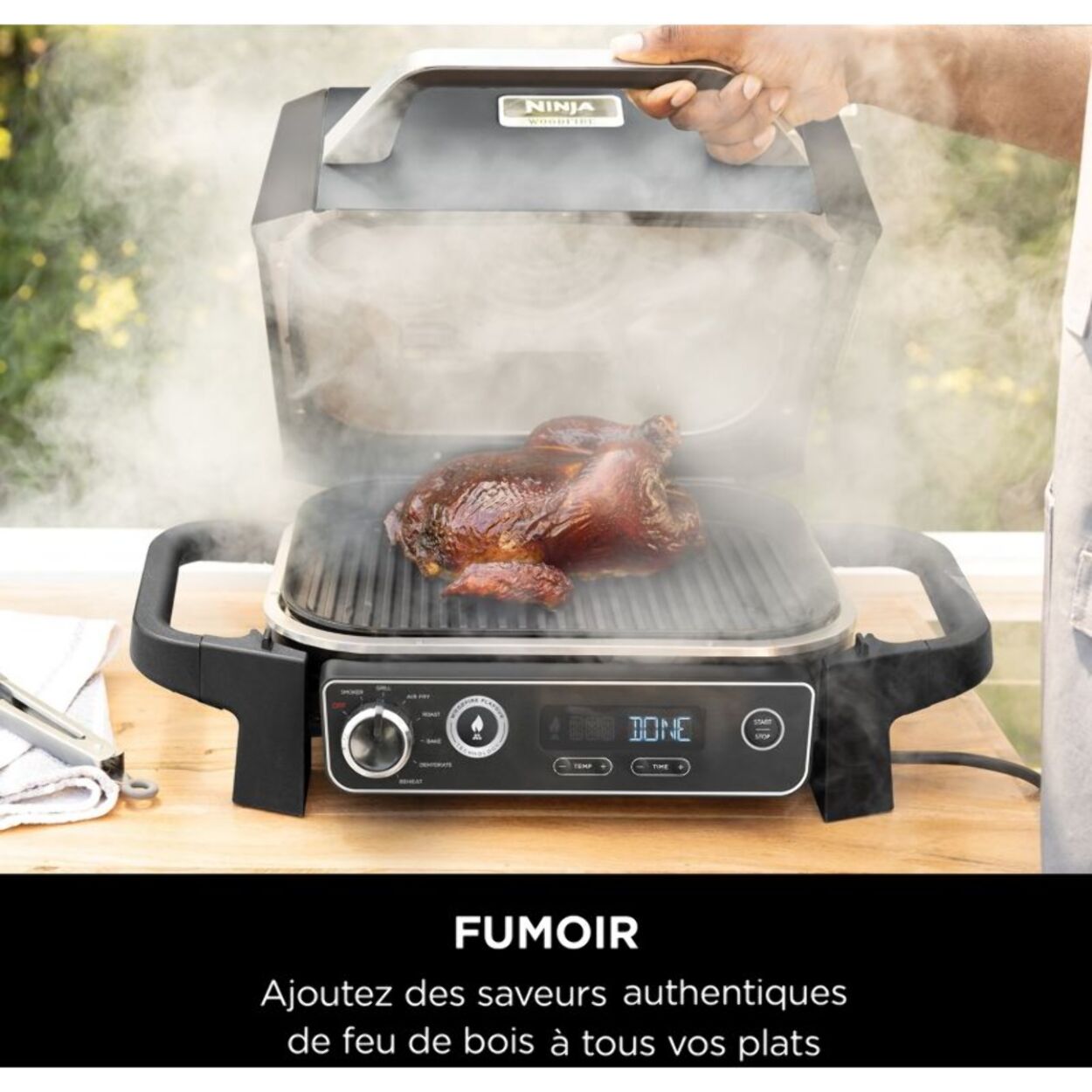 Barbecue électrique NINJA Woodfire OG701EU à poser, 33x28 cm