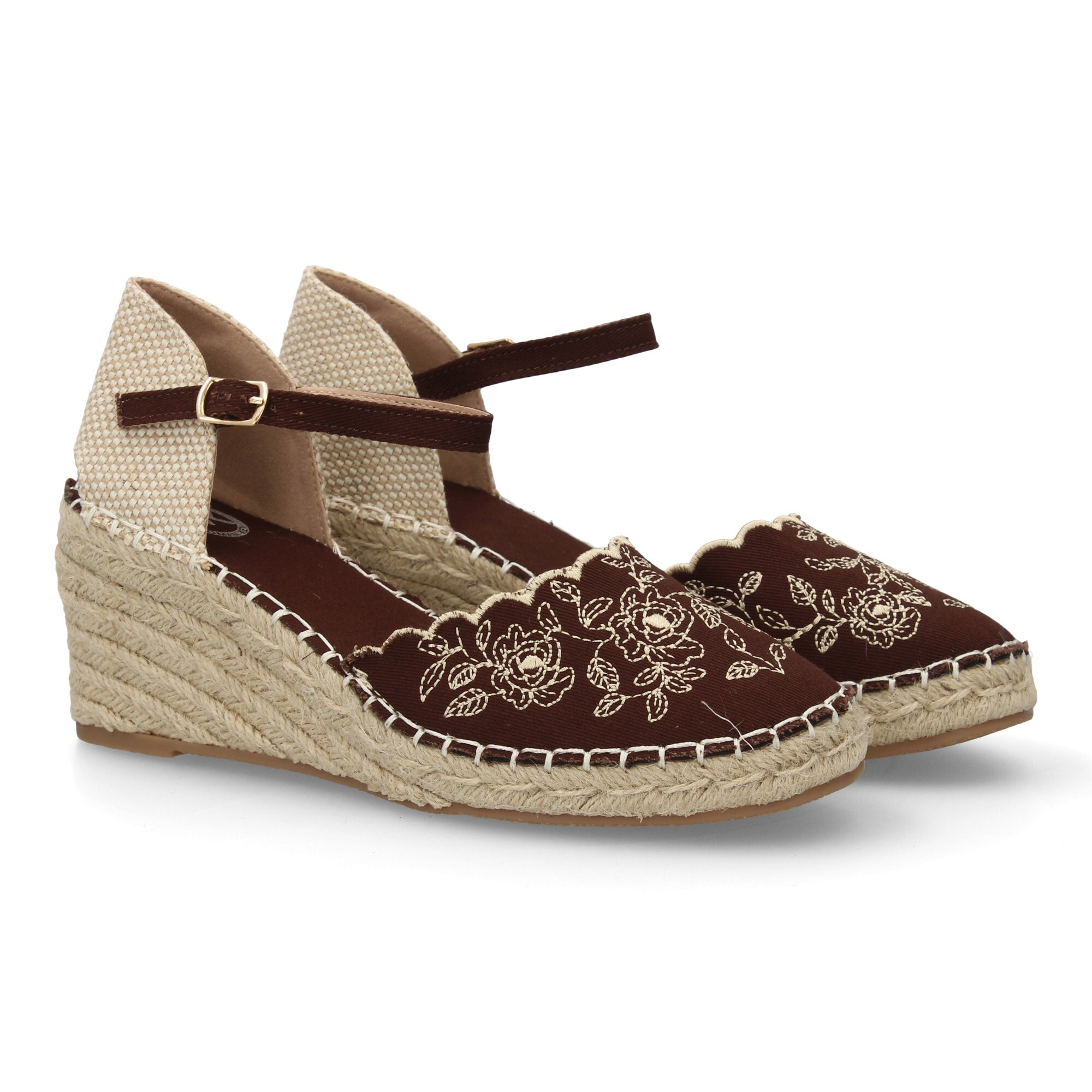 Alpargata valenciana cuña con bordado