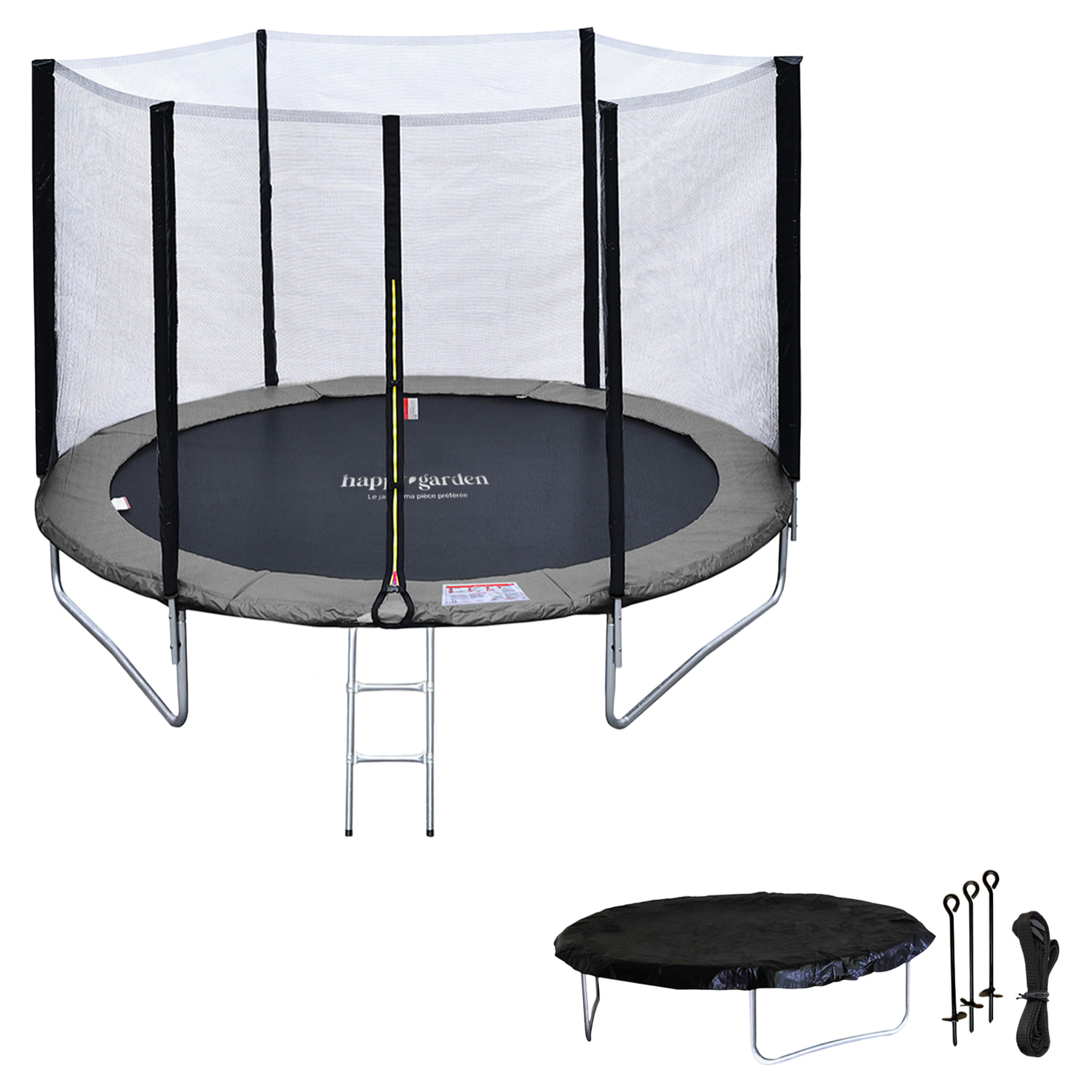Trampoline réversible avec accessoires -