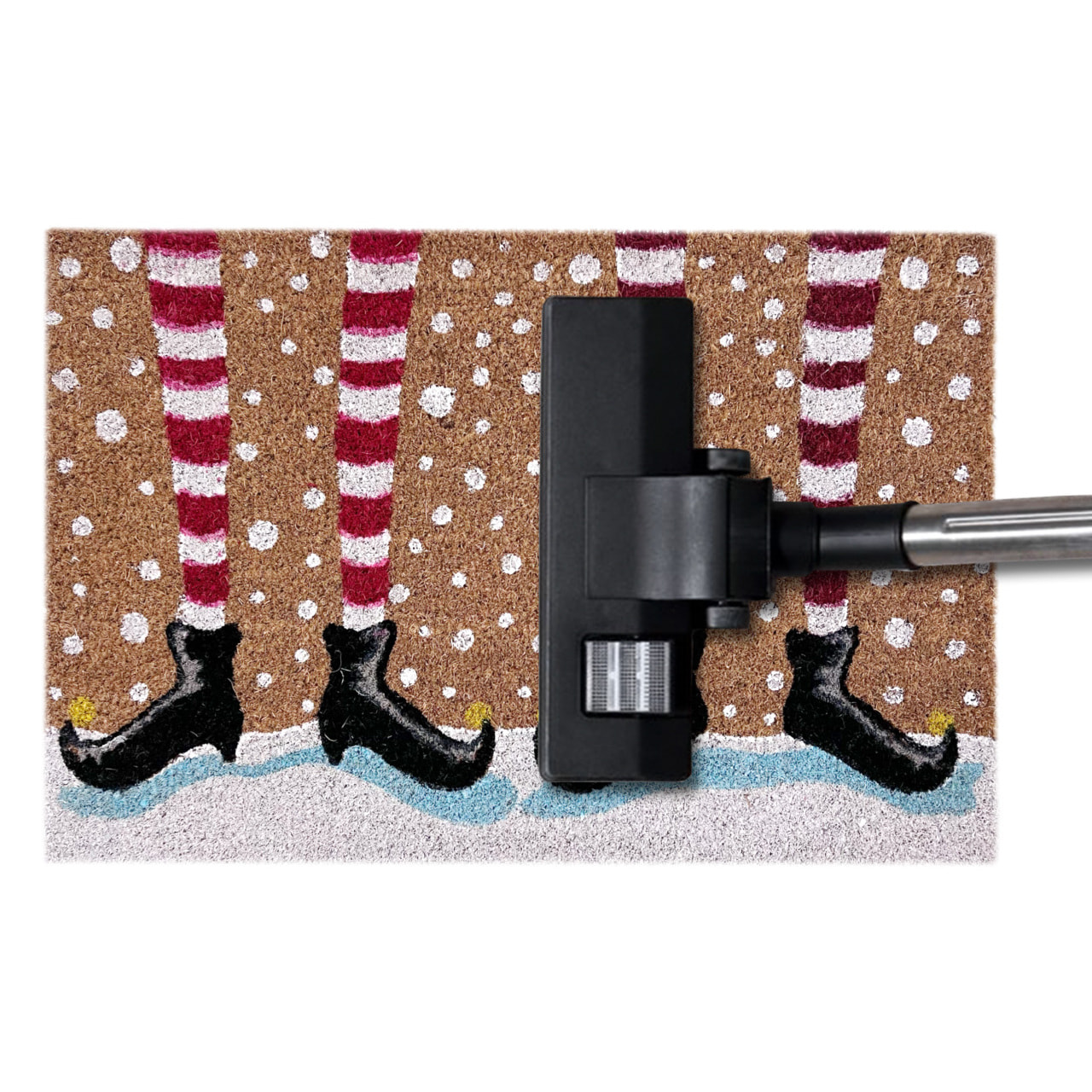 Zerbino Natalizio Ingresso Casa Antiscivolo In Cocco Gambe Elfo