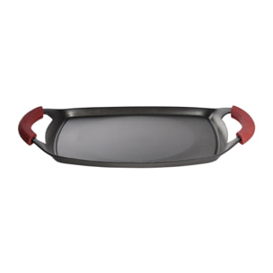 Asador de 36x23cm en aluminio fundido en color negro apta para inducción y antiadherente expert san ignacio
