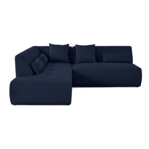 Onyx - canapé modulable d'angle gauche - 5 places - en tissu mailles 3D - Bleu