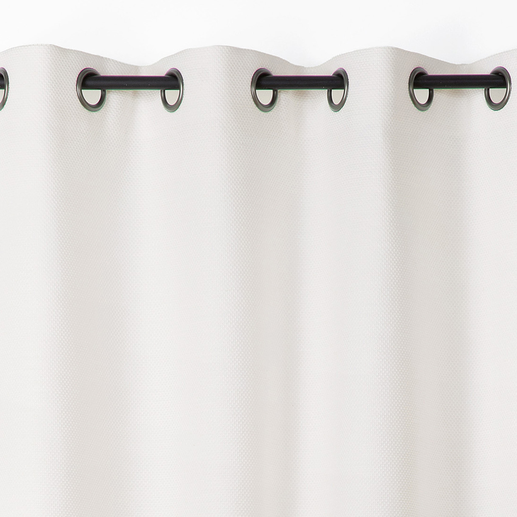 Rideau phonique coton et chanvre tressage naturel - Blanc