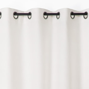 Rideau phonique coton et chanvre tressage naturel - Blanc