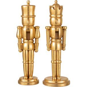J-Line figurine Casse-Noisette - polyrésine - or - large - 2 pcs