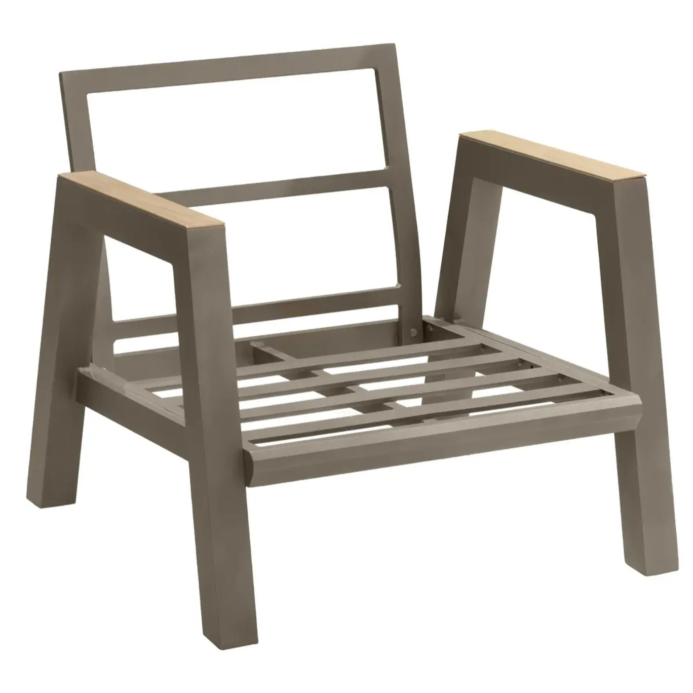 Fauteuil de jardin "Axiome" praline en aluminium traité en epoxy