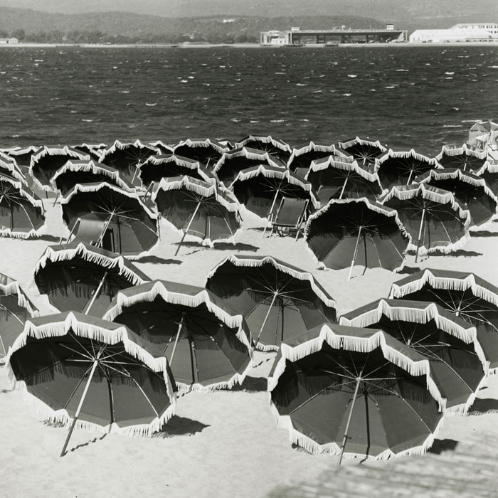 Tableau vintage Sun Umbrellas Toile imprimée