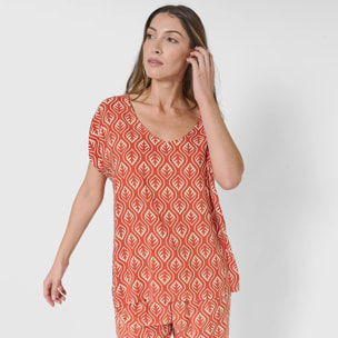 Blusa viscosa bibury teja