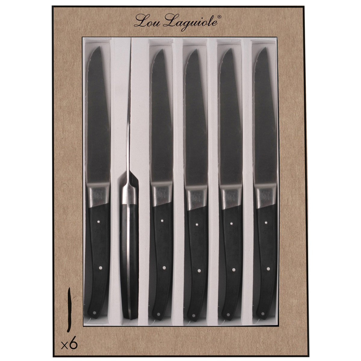 Pro - Coffret 6 couteaux steak lame dentée