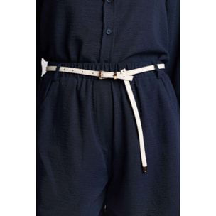 Kocca - Pantaloni corti con cintura Donna, Tinta unita