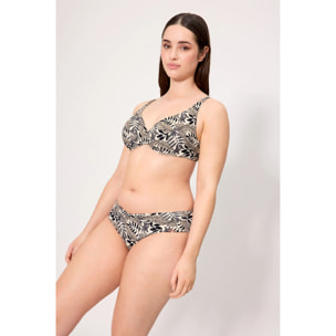 Slip bikini midi modellante Nero