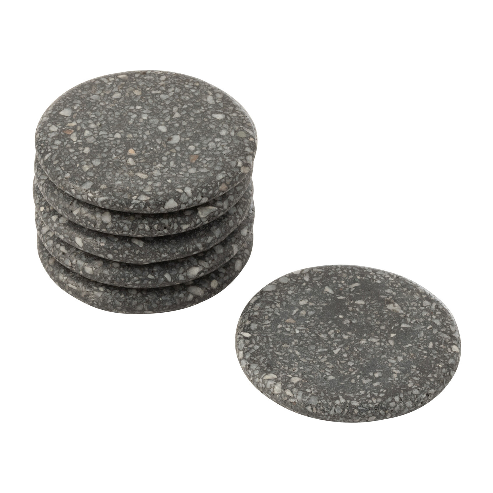 J-Line dessous de verre Marbre - pierre - gris - 6 pièces