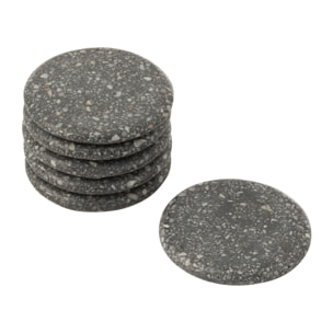 J-Line dessous de verre Marbre - pierre - gris - 6 pièces