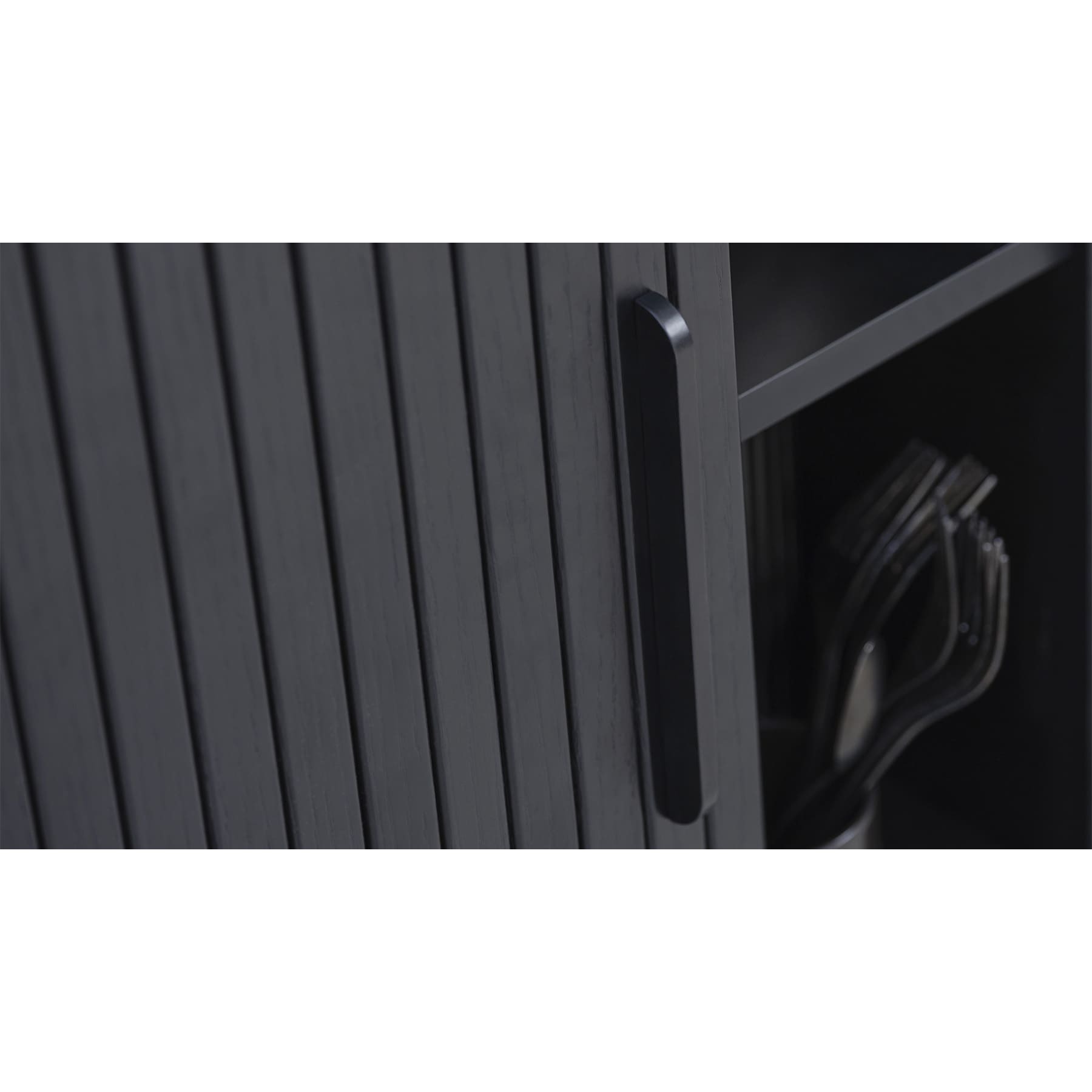 Buffet bois noir alba 140x45cm
