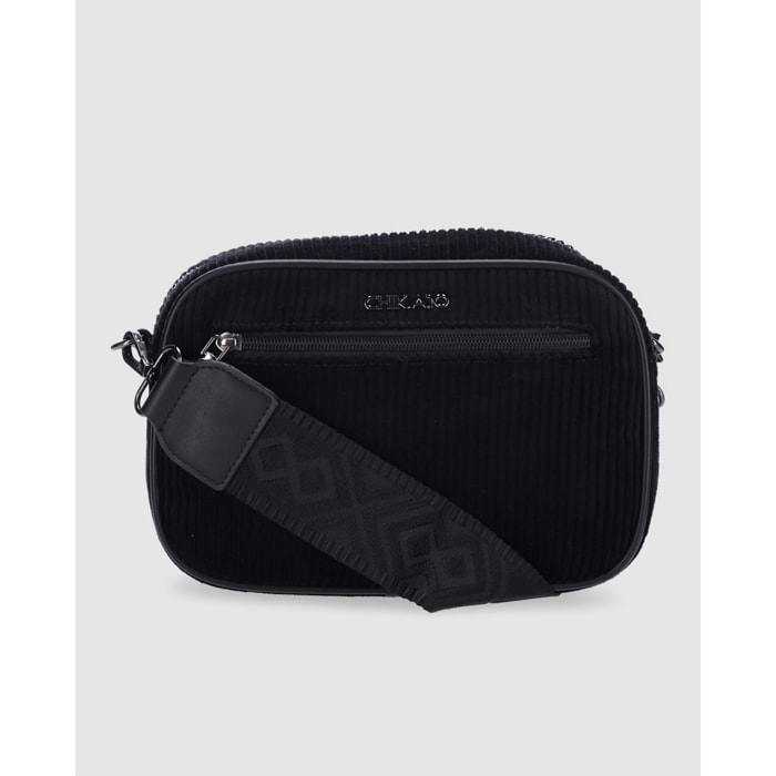 Bolso - Negro - Medida: 23 cm x 16 cm x 8 cm