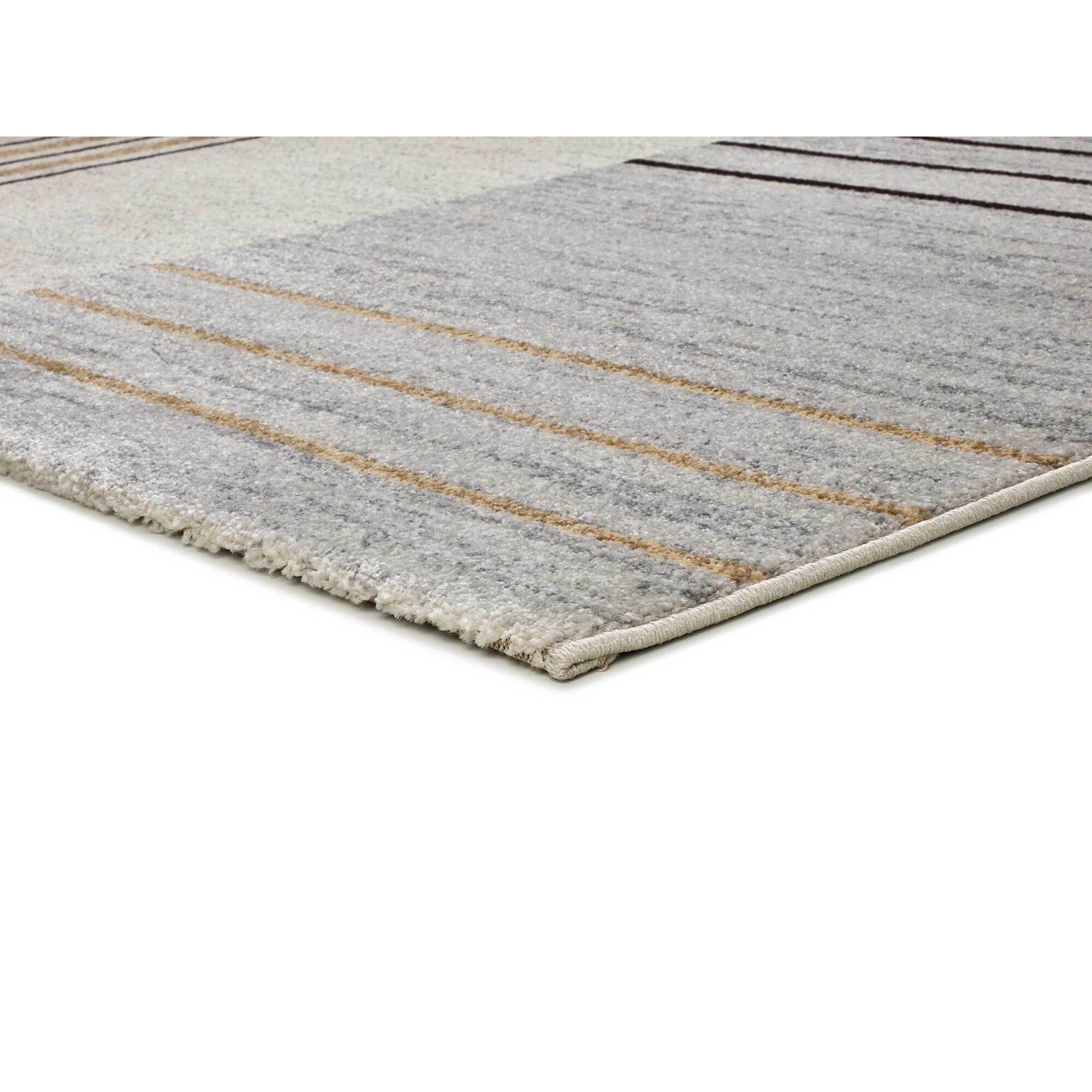 CRAFT Alfombra geométrica en tonos gris y beige, varias medidas disponibles
