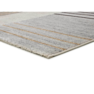 CRAFT Alfombra geométrica en tonos gris y beige, varias medidas disponibles