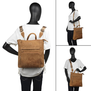 Bolso Mochila Mujer Lois Marcy Marron