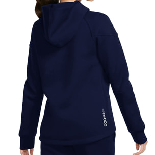 Felpa con cappuccio modello ECOON York in blu navy