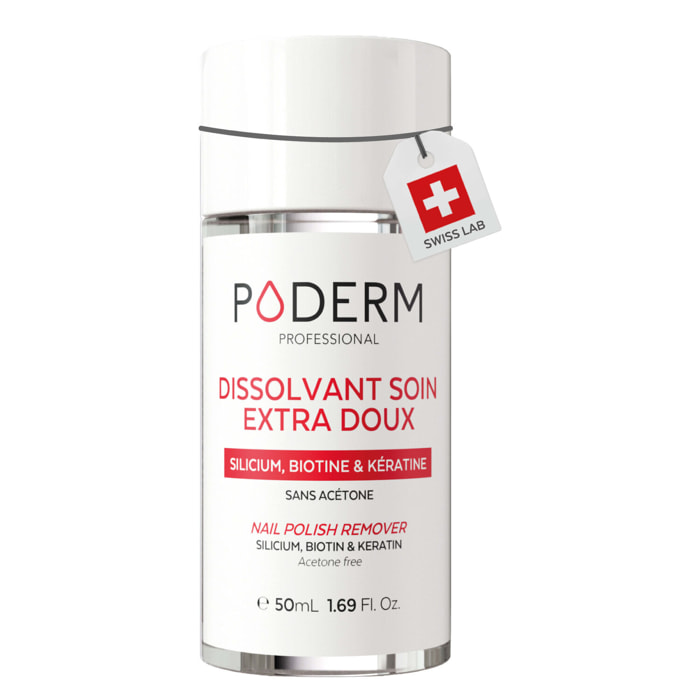 Silicium, Biotine & Kératine - Dissolvant Soin Extra Doux Sans Acétone 50ml