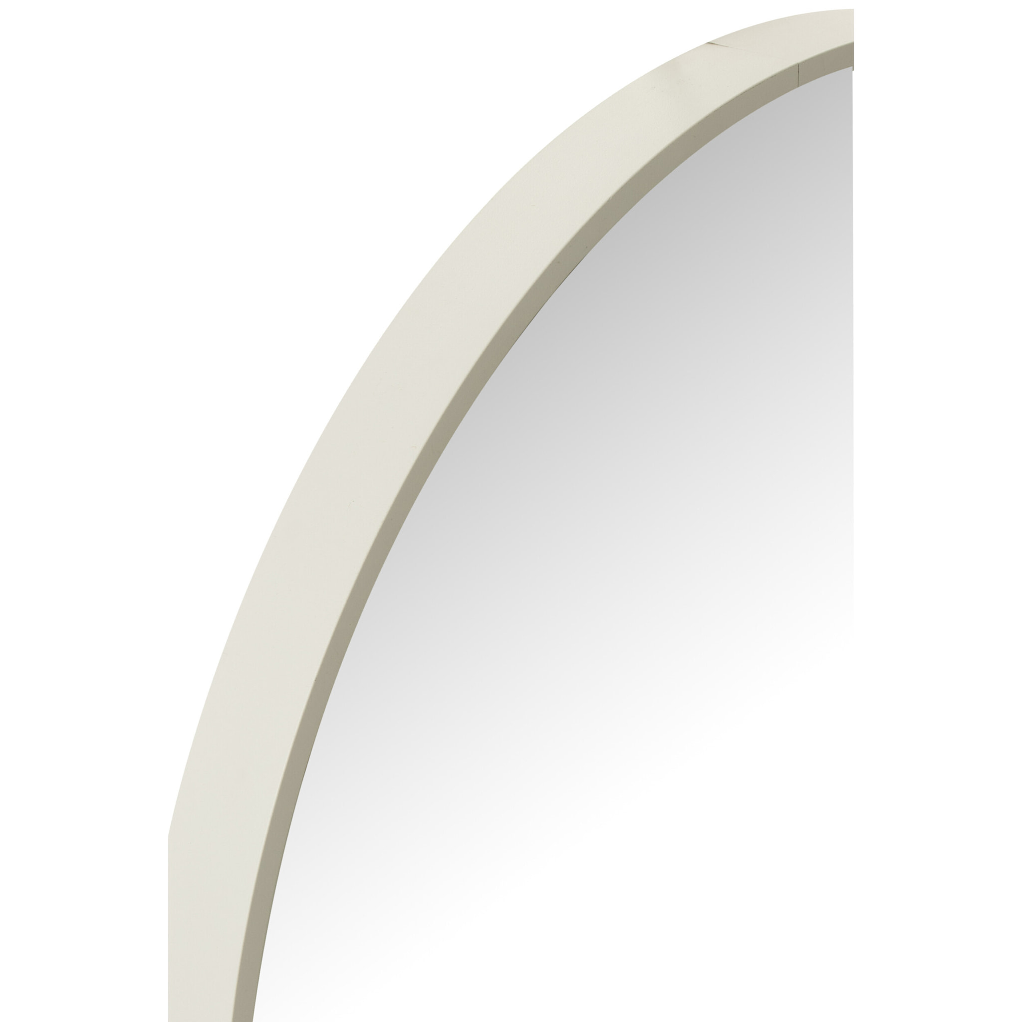 J-Line miroir Rond - verre/métal - blanc - small