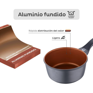 Cazo Ø16 x 8 cm Bronze de aluminio fundido apto para induccion San Ignacio