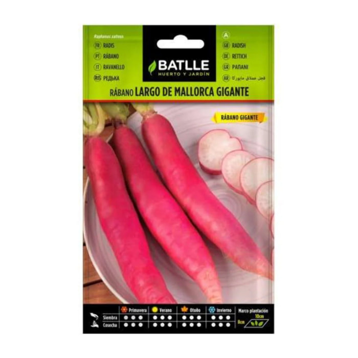 Semillas de Rábano largo de Mallorca gigante Batlle
