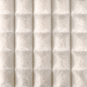 Tissu fausse fourrure  - Effet matelassé - Blanc
