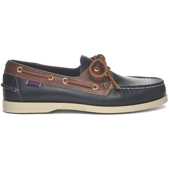 Sebago - Docksides Uomo Marrone - Portland Lea Wax Lea