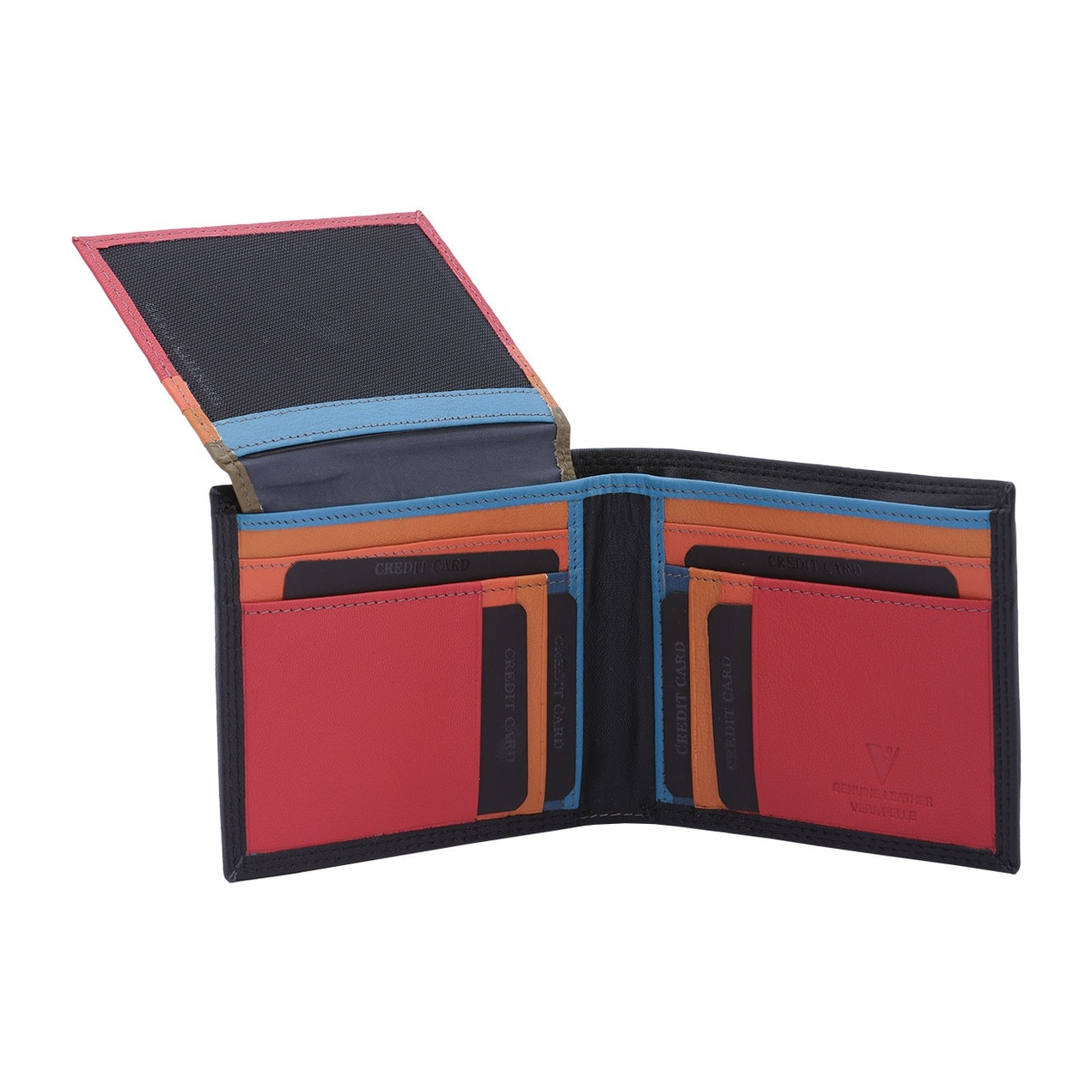 Portafoglio uomo in vera pelle - Modello False - Casual - 9.5 x 12.0 x 3.0 cm