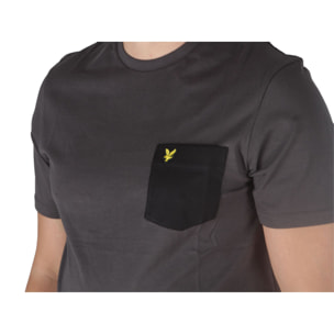 T-Shirt Lyle & Scott Contrast Pocket T-shirt Gunmetal Jet Black Grigio