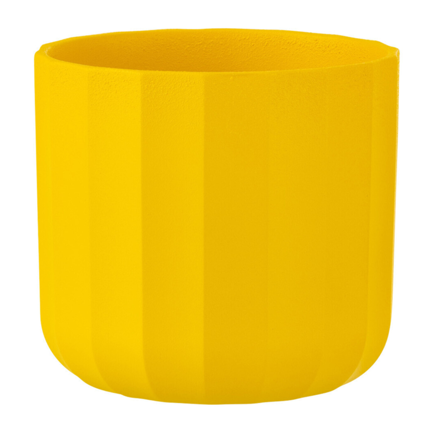 J-Line cache-pot Summer - céramique - jaune - medium - 3 pièces - Ø 13.5 cm