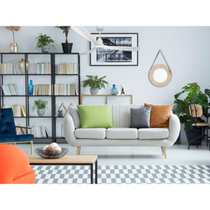 Ventilateur de plafond Réversible  Thermostat Dimmable Wifi Moteur à courant continu Toits en pente Télécommande Lumière à trois tons Hypersilence Mémoire