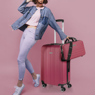 Trolley Mediano 60 Cms  Y Neceser Itaca Diamond Fresa